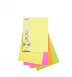 PAPER QUILL A5 80GSM FLUORO ASST PK250