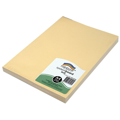 SP- SYSTEM BOARD RAINBOW A4 150GSM BUFF PK100