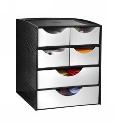 SP- MODULE TAKE A BREAK 4 TIER 2 LARGE 4 SMALL DRAWERS BLACK/GREY
