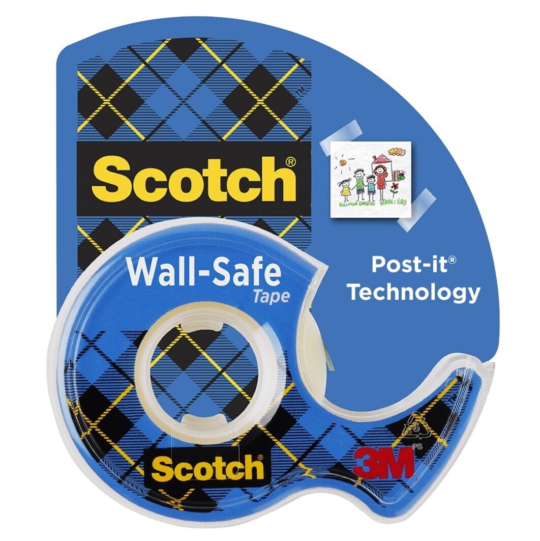 TAPE SCOTCH 19MMX16.5M WALL SAFE ON DISPENSER 183