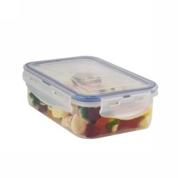 FOOD CONTAINER ITALPLAST 890ML AIR LOCK CLEAR