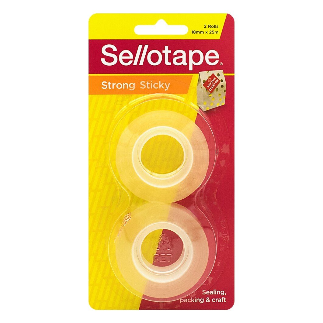 SP- TAPE SELLOTAPE 18MMX25M 2 ROLLS HS