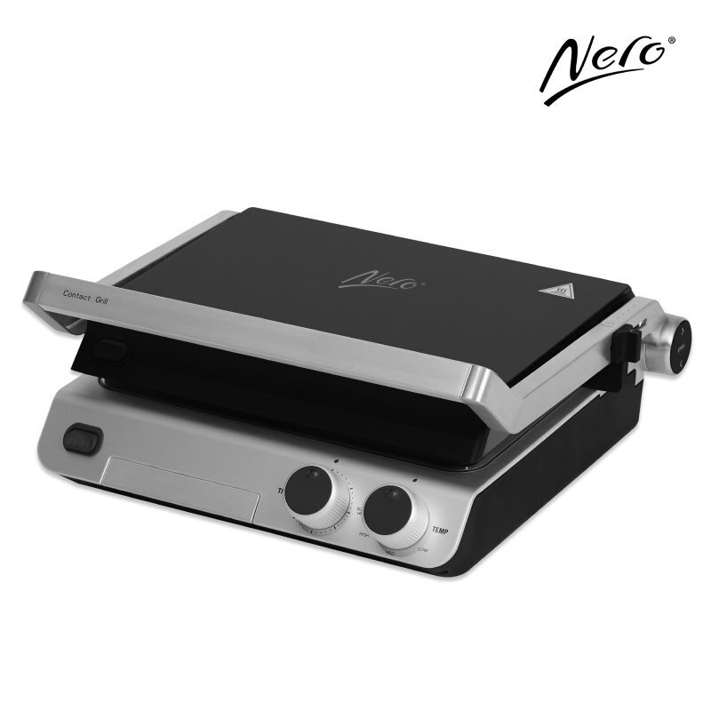 SANDWICH PRESS NERO 4 SLICE STAINLESS STEEL WITH TIMER