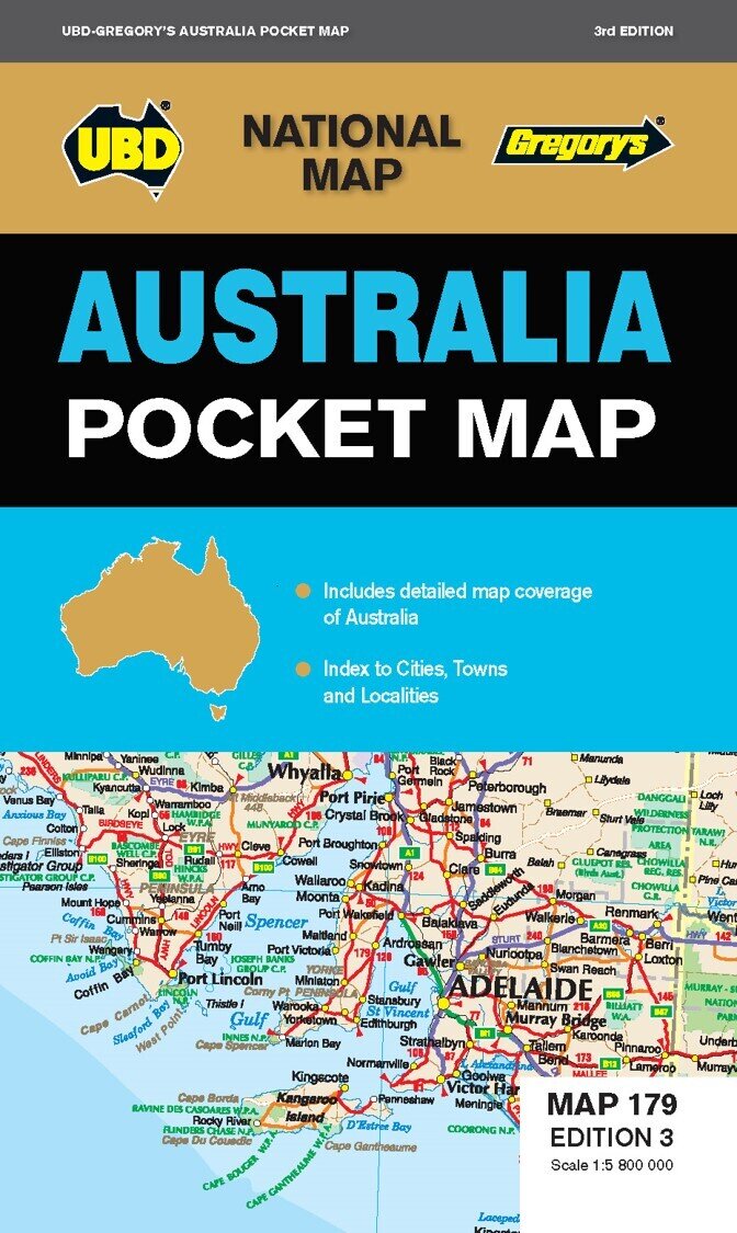 MAP UBD/GREGORY'S 750 X 540 AUSTRALIA 179 3RD ED