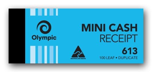 CASH REC BOOK OLYMPIC FSC 613 DUP MIDGET 100LF (08010)