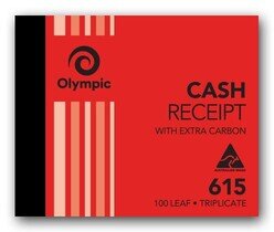 CASH REC BOOK OLYMPIC 615 TRIP 5X4 100LF (08080)