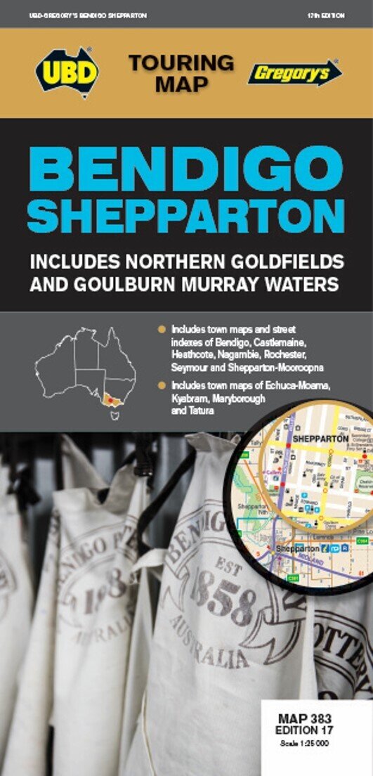 MAP UBD/GRE BENDIGO SHEPPARTON MAP 383 17TH ED
