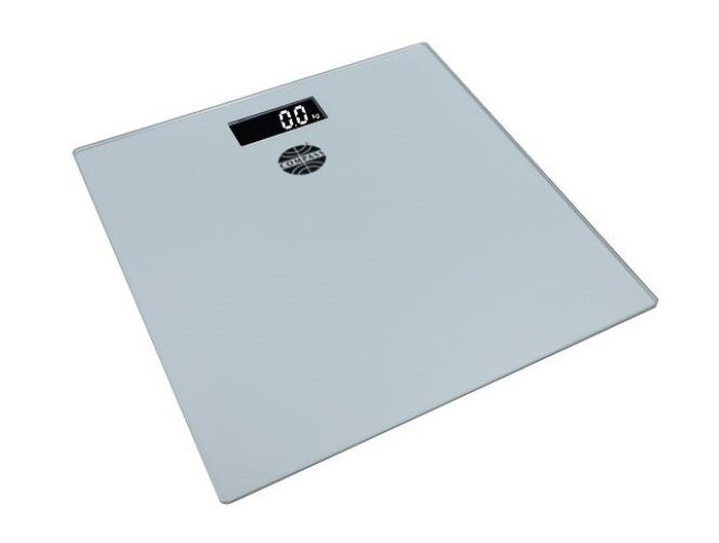 SCALES BATHROOM COMPASS 28X28CM 2XAAA BAT NOT INCL 180KG CAPACITY SILVER