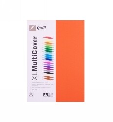COVER PAPER QUILL A4 125GSM ORANGE PK250