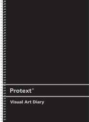 SP- VISUAL ART DIARY PROTEXT A3 ACID FREE PP SILVER SPIRAL BLACK 60 SHT