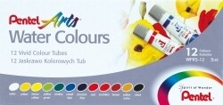 PAINT PENTEL WATER COLOURS TUBES PK12