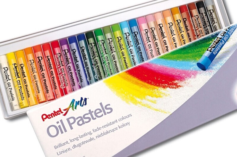 SP- PASTELS PENTEL OIL ROUND STICK 25'S