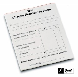 CHEQUE REMITTANCE FORM QUILL 6X5