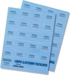 TICKETS CENT AUCTION COLOURED PK500 SHTS