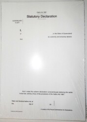 SP- STATUTORY DECLARATION FORMS QUEENSLAND