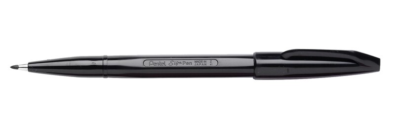 PEN PENTEL FINELINER 0.8MM SIGN PEN BULLET POINT S520 BLACK