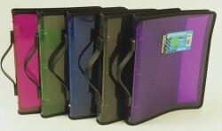 BINDER F/MATE A4 3O-RING 25MM ZIPPERED WITH HANDLE PINK
