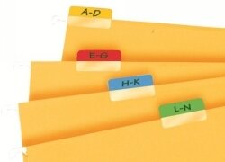 INDEX TABS BANTEX 40MM ASST COLS PK48