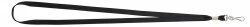 LANYARD REXEL W/SWIVEL CLIP FLAT BLACK PK10