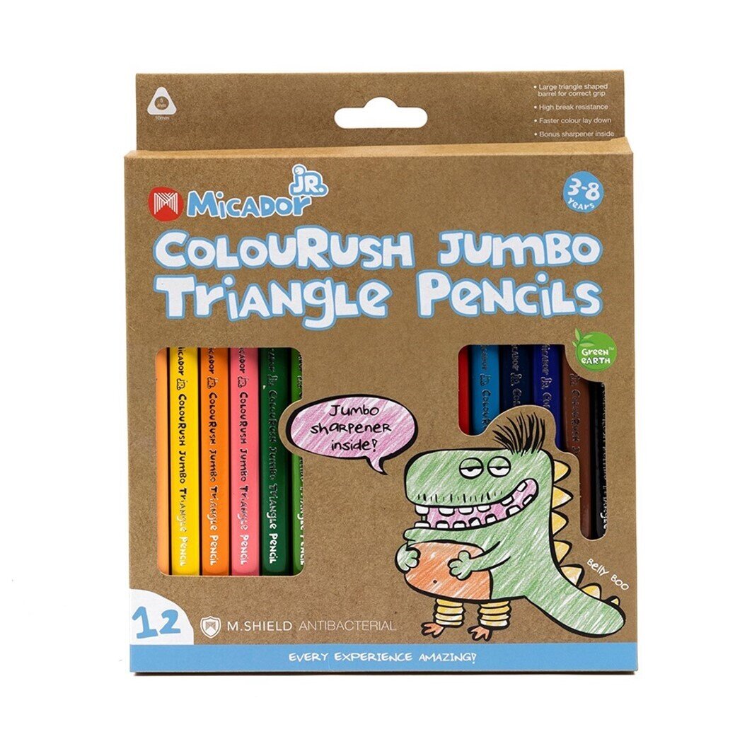 SP- PENCILS MICADOR COLOURUSH JUMBO TRIANGLE 12'S