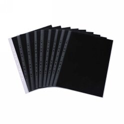 DISPLAY BOOK POCKET REFILLS 10'S A3 BLACK INSERTS