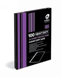 SHEET PROTECTORS OLYMPIC A4 COPYSAFE HEAVY DUTY BX100