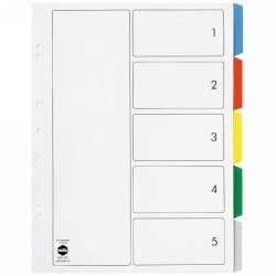 DIVIDERS MARBIG A3 PP 5 TAB PORTRAIT