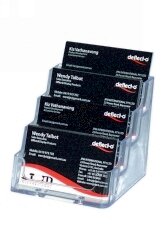BUSINESS CARD HOLDER DEFLECT-O 4 COMPARTMENTS