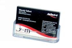 BUSINESS CARD HOLDER DEFLECT-O L/S SINGLE POCKET 70101