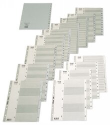 DIVIDERS BANTEX A4 PP MAXI A-Z GREY 6223