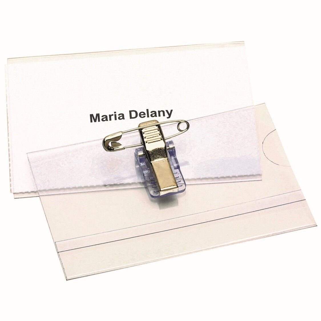 SP- NAME BADGES REXEL WITH CLIP & PIN BX50
