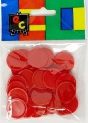 SP- TOY COUNTERS SMALL 20MM RED PK30