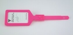 LUGGAGE LABEL KEVRON PLASTIC PINK PK25