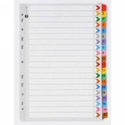 DIVIDERS MARBIG A4 MANILLA 1-20 TAB COLOURED