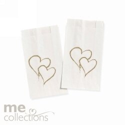 WEDDING CAKE BAGS ME TWIN HEARTS GOLD