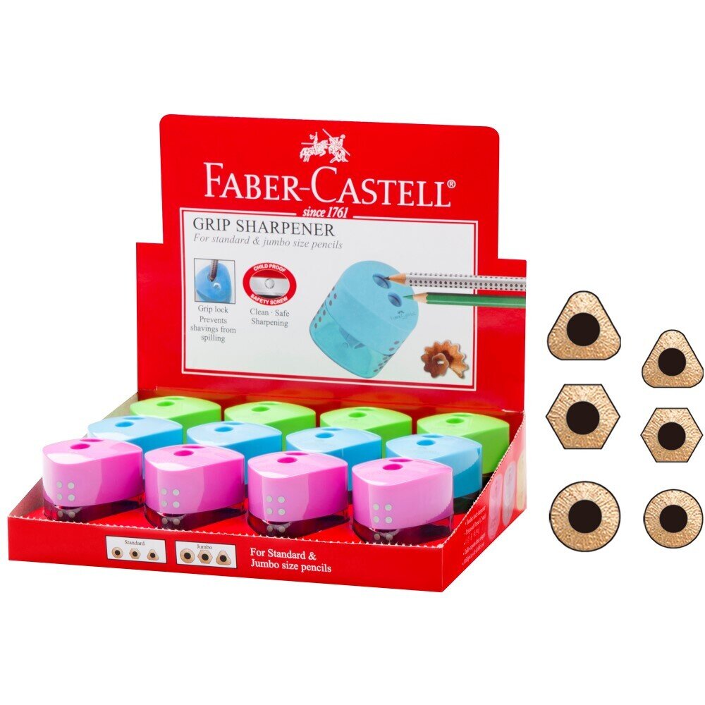 SHARPENER FABER-CASTELL GRIP AUTO DOUBLE FASHION