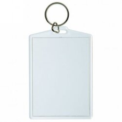 SP- KEY TAGS KEVRON 96X65MM LARGE OBLONG ACRYLIC CLEAR