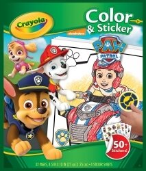 BOOK COLOUR & STICKER CRAYOLA PAW PATROL