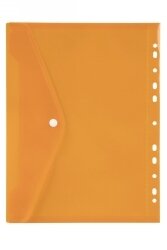 BINDER POCKET MARBIG A4 WITH BUTTON CLOSURE ORANGE