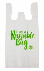 BAGS SINGLET CAPRI 480X240X130MM MED REUSABLE 36 MICRON WHITE PK100
