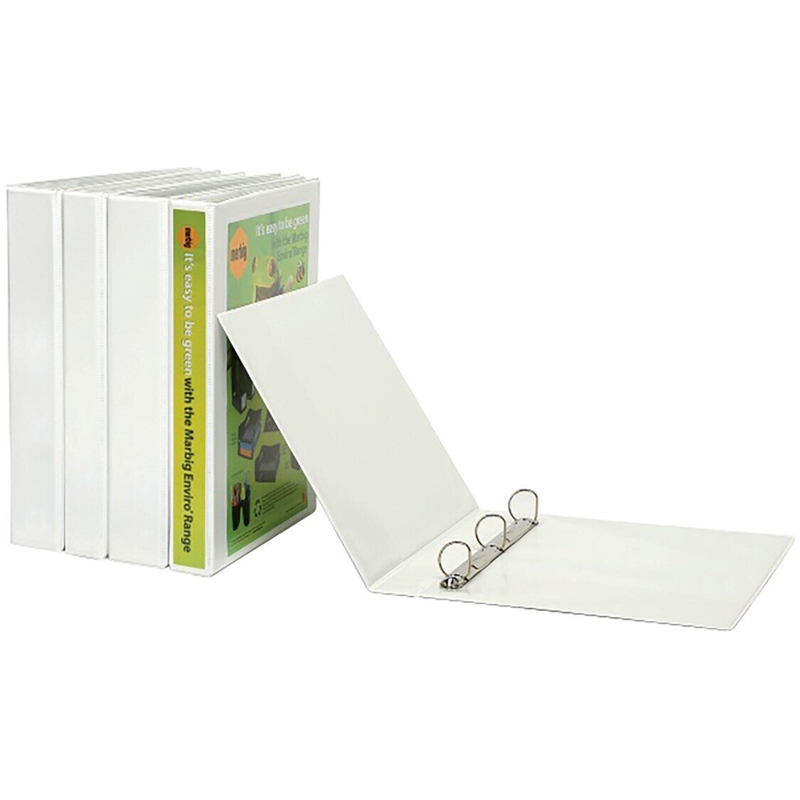 SP- BINDER MARBIG A4 CLEARVIEW 4 D-RING 65MM WHITE
