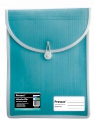 ATTACHE CASE PROTEXT FILE WITH ELASTIC CLOSURE AQUA