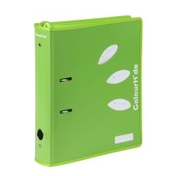 LEVER ARCH COLOURHIDE A4 70MM ZIPPER GREEN