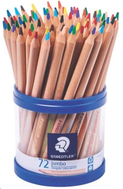 SP - PENCIL COLOURED STAEDTLER JUMBO NATURAL TUB72