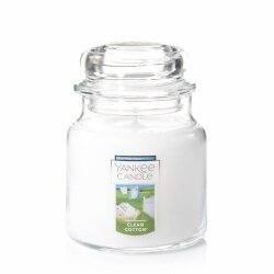 CANDLE YANKEE CLASSIC MEDIUM JAR CLEAN COTTON