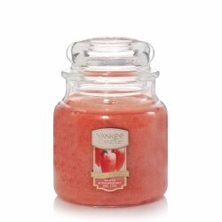 CANDLE YANKEE CLASSIC MEDIUM JAR WHITE STRAWBERRY BELLINI