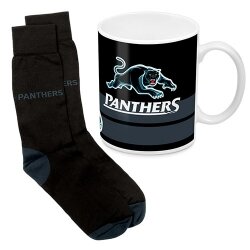 SP- GIFT PACK NRL PANTHERS 330ML COFFEE MUG & ADULT SOCKS