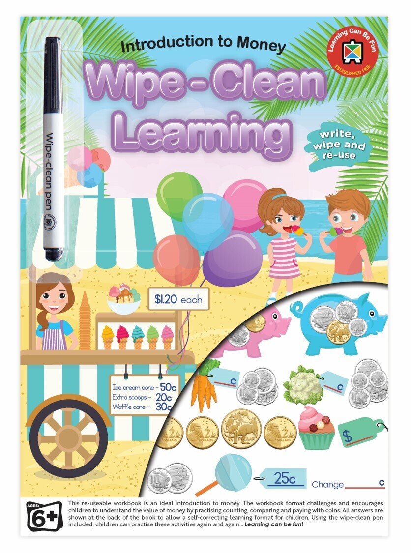 BOOK LCBF WIPE-CLEAN LEARNING MONEY SKILLS