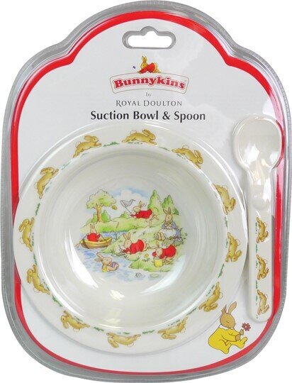 BABY GIFT BUNNYKINS SUCTION BOWL & SPOON RED