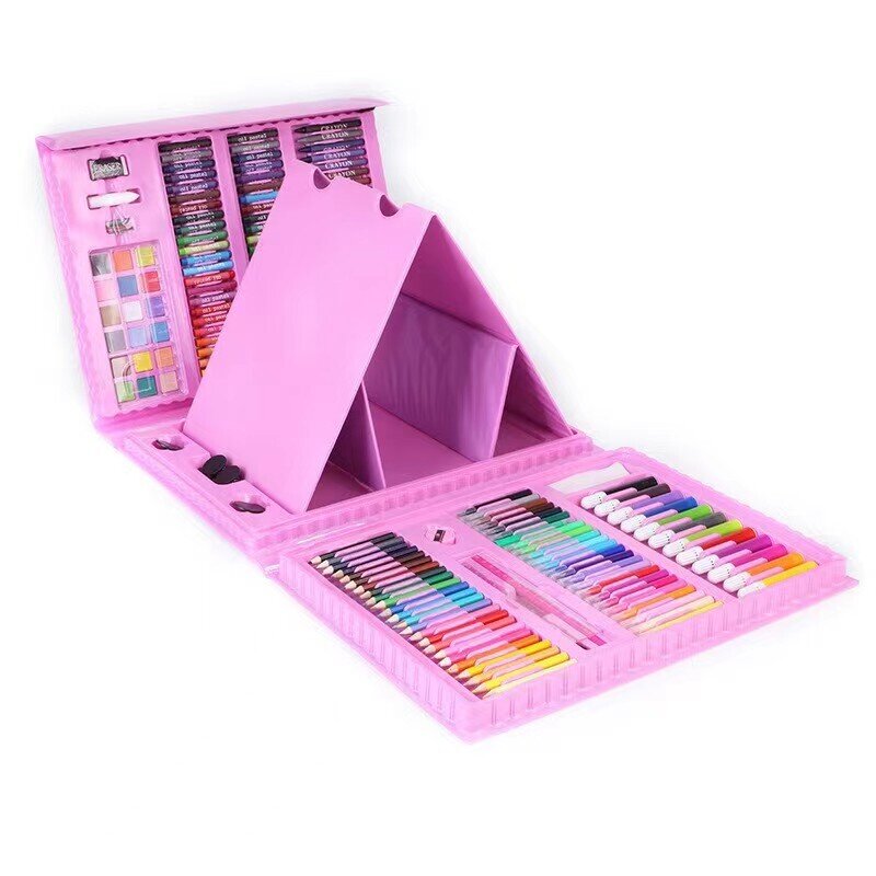 ART SET SUPER ARTIST TOOL KIT 208 PIECES PINK